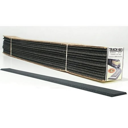 - HO 2' Track-Bed Strips (12), For use with your HO Scale layout. By Woodland Scenics