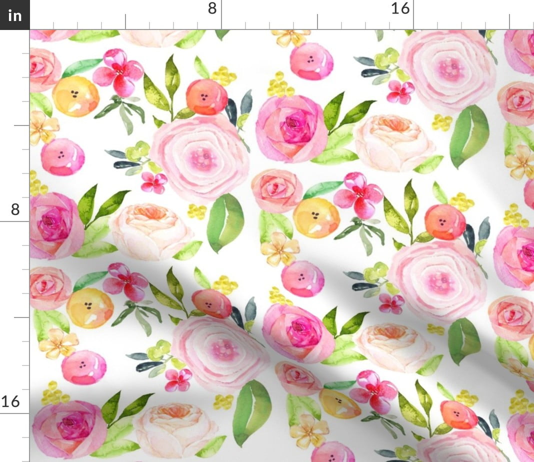 floral fabric 100/% Premium Cotton Large Floral Aquarelle Study Tint cotton fabric Art Gallery Fabrics Pink Floral Art pink floral