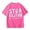 Q2Pink, variant on lnmuld Cute Tops for Girls Graphic Tee Short Sleeve Casual Summer Top for Youth Children Message Comfortable Daily Wear Color:Pink,Size:3-4 Years