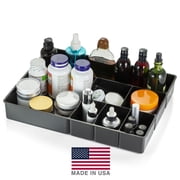 Officemate Deep Drawer Organizer Tray, 8 Compartments, 2 1/4H x 15 1/8W x 11 1/2D, Black