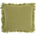 thumbnail image 3 of Mina Victory Shag Chindi Short Cut Square Polyester Throw Pillow in Lime Green, 3 of 6