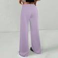 thumbnail image 3 of Women's High Waisted Wide Leg Sweatpants Casual Jogger Pants for Comfortable and Stylish Athletic and Leisure Activities,Light Purple,S, 3 of 3