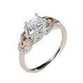 thumbnail image 6 of PERITANG Elegant Engagement Promise Ring For Women Gift for Wife Sparkling Dazzling AAA Zircon CZ Ring Perfect Present With Gift Packaging, 6 of 8