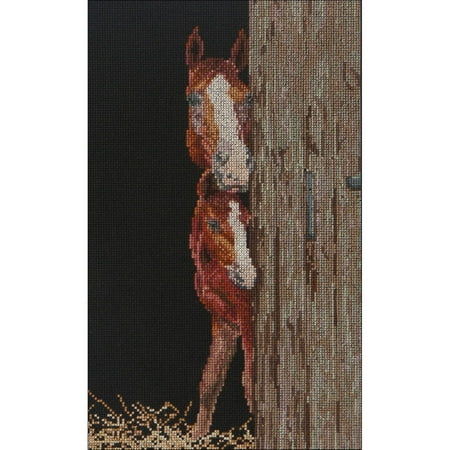 Horse Cross Stitch - Horse And Foal On Aida Counted Cross Stitch Kit, 6