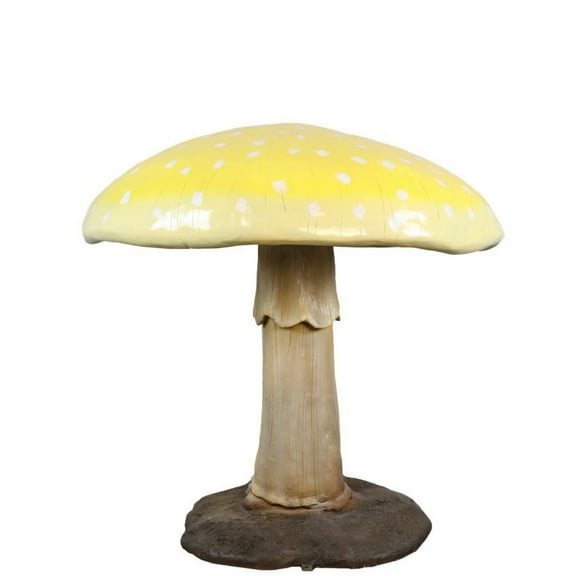 Large Yellow Mushroom Over Sized Statue