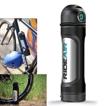 RideAir Portable Bike Tire Pump, 230 PSI High Pressure Bicycle Air Pump, Silver