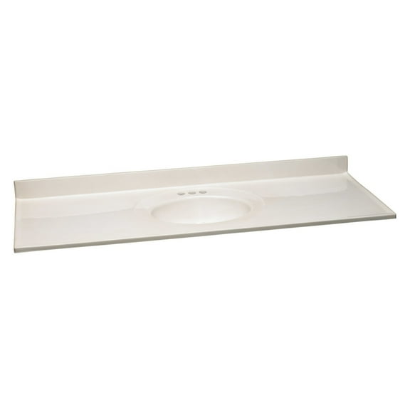61-Inch Cultured Marble Vanity Top with Backsplash, Improved Packing, Ivory Swirl – Design House