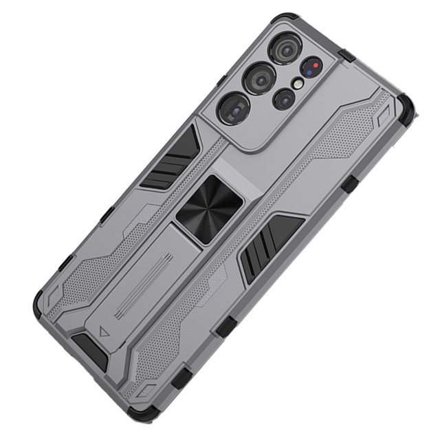 Para funda Samsung S21-5G: Funda móvil con protección a prueba de caídas y soporte de atracción magnética