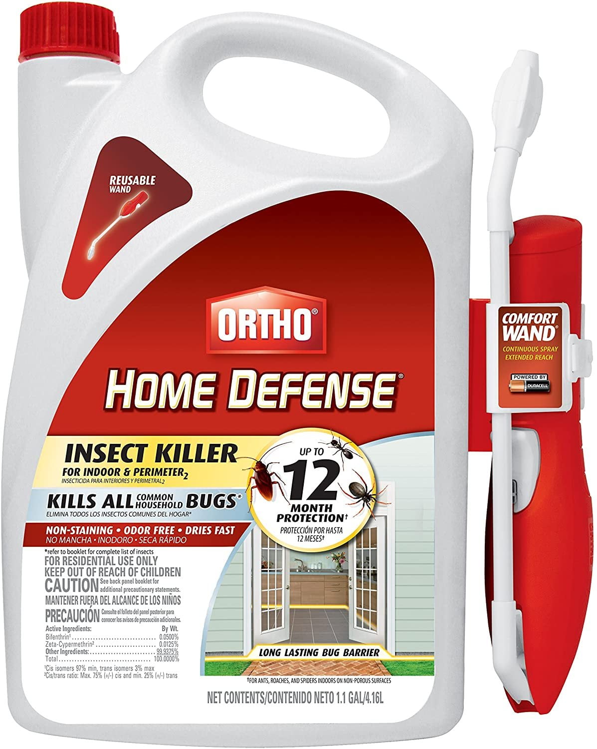 Ortho Home Defense Max Insect Killer for Indoor & Perimeter RTU Wand Bonus Size