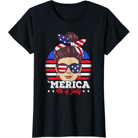 Merica Patriotic Usa Women 4th Of July T-Shirt