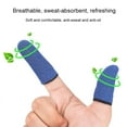 thumbnail image 4 of ZLight 2 Pieces Gaming Sweat Proof Fingertip Elastic Finger Gloves Sleeve Non-Scratch Touch Screen Game Controller Blue 1Set, 4 of 6