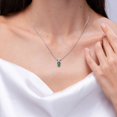 thumbnail image 5 of ANGARA Natural Oval 1.1 ct Emerald XO Pendant with Diamonds in 14K Yellow Gold for Women (Size-8x6mm) | May Birthstone, Birthday, Anniversary, Jewelry Gift for Women | Natural Emerald Necklace, 5 of 11