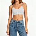 thumbnail image 2 of Jinhomg Womens Comfortable Bras No Underwire Cami Bra Seamless Unlined Bralettes Scoop Neck Unpadded Everyday Sports Tshirt Bra Gray XL, 2 of 7