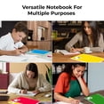 thumbnail image 4 of Rosmonde Spiral Notebooks 12 Pack, 1 Subject, Wide Ruled, 70 Sheets, 8 x 10.5 in, 3 Hole Punched, Bulk Single Subject Notebooks, Assorted Colors for School & Office Supplies, 4 of 9