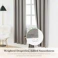 thumbnail image 2 of Anjee  52 x 84 inch Gray Blackout Curtains, Darkening Drapes, Rod Pocket Curtain Panel Thermal Insulated Blackout Curtains for Living Room, 2 of 7