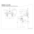 thumbnail image 3 of Kingston Brass KB5609FL Royale 4" Centerset Bathroom Faucet, Brushed Nickel/Polished Brass, 3 of 3