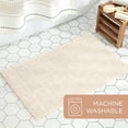 thumbnail image 4 of TOWN & COUNTRY EVERYDAY Ultra Plush Solid Tufted Windowpane Bath Mat, Soft and Absorbent Tufted Floor Mat, Non-Slip Backing, Machine Washable, Beige, 20"x32", 4 of 13