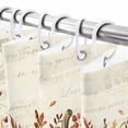 thumbnail image 6 of Shower Curtain 36"W x 78"L Thanksgiving Pumpkin Autumn Leaves Fabric Shower Curtains Set with Hooks Water Repellent Bathroom Curtains Machine Washable Bathroom Accessories, 6 of 6