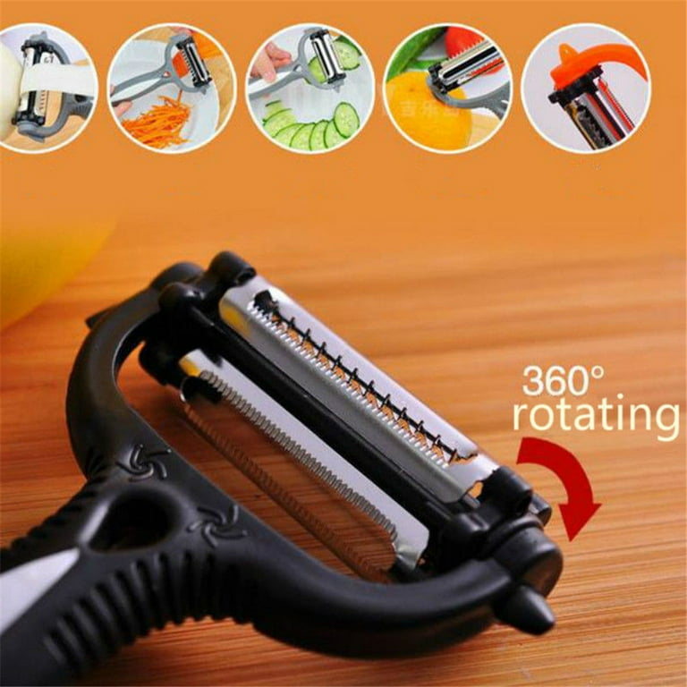 Hot 3 in 1 Rotary Fruit Vegetable Carrot Potato Peeler Slicer