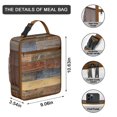 thumbnail image 3 of Vintage Wood Insulated Lunch Bag Box Teen Reusable Lunch Tote Bag Fit Most Bento Boxes Lunch Box Containers Picnic Beach, 3 of 6