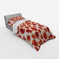 thumbnail image 3 of Ambesonne Flower Bedding Set 4 Pcs, Poppies Garden Floral, Queen, Scarlet White Red, 3 of 3