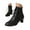 Black, variant on UngA Sexy Boots for Women Women's Western Embroidered Ankle Boots Cowboy Cowgirl Low Heel Round Toe Short Booties Shoes Black,6