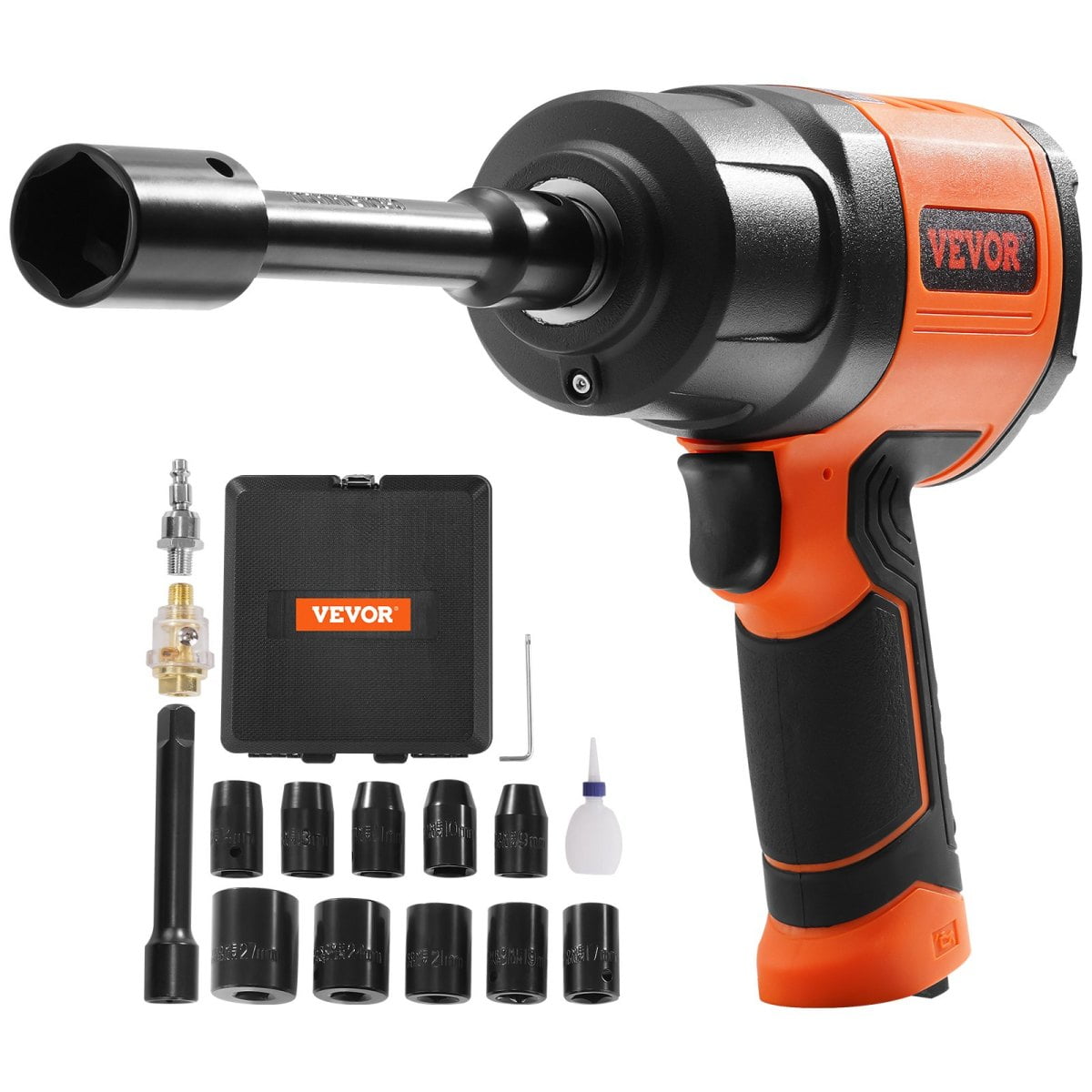 1/2" Square Drive Air Impact Wrench 1400 Ft-Lb Nut-Busting Torque 90-120 PSI Pneumatic Impact Gun for Auto Repair
