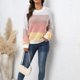 thumbnail image 3 of Gibobby Suéteres para mujer, Suéter de algodón con cuello redondo para mujer(Blanco,CH), 3 of 5