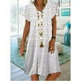 thumbnail image 4 of Robe Tendance Grande Taille pour Femme 2024, Imprimée, Manches Courtes, Ample, Décontractée, Élégante, Mode Plage, 4 of 7