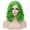 Light Green, variant on RightOn Red Wig for Women Short Curly Wavy Bob Wig Red Hair Wigs Synthetic Wigs With Wig Cap