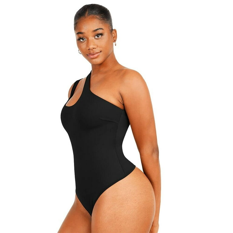 Bodysuit Shapewear One Shoulder Cut Out Built in Bra Body Shaper Slimming  Waist trainer Seamless Women Tummy Control Butt Lifter Corset