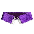 thumbnail image 1 of Houderco Accesorio De Con Lentejuelas Morado Cinturón Elástico Para Mujer Para Eventos Y Danza, 1 of 6