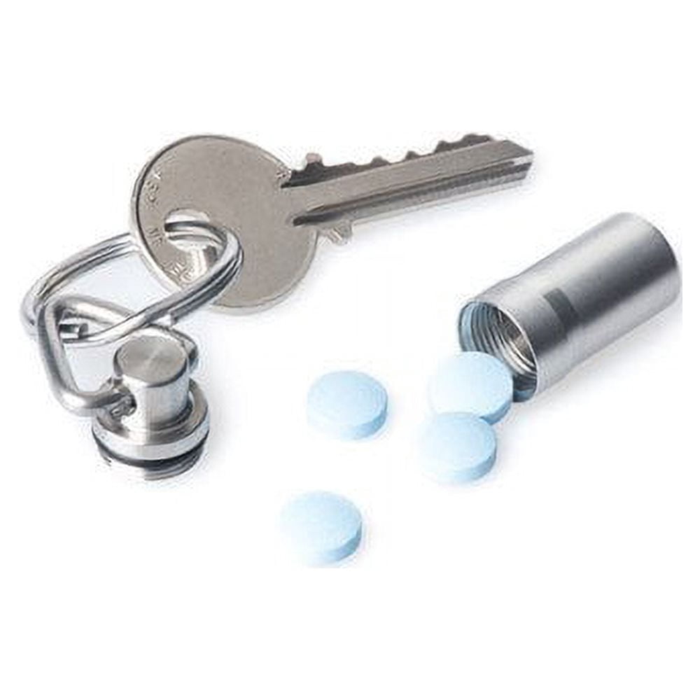 GUS Mini Pill Fob, Made in USA, Stainless Steel Keychain Pill Holder, Emergency Aspirin Holder, Compact Design