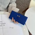 thumbnail image 1 of Wallet Luxury Ladies Leather Long Wallet Fashion Folding Leather Phone Wallet Ladies Envelope Wallet Hand Wallet Blue, 1 of 1
