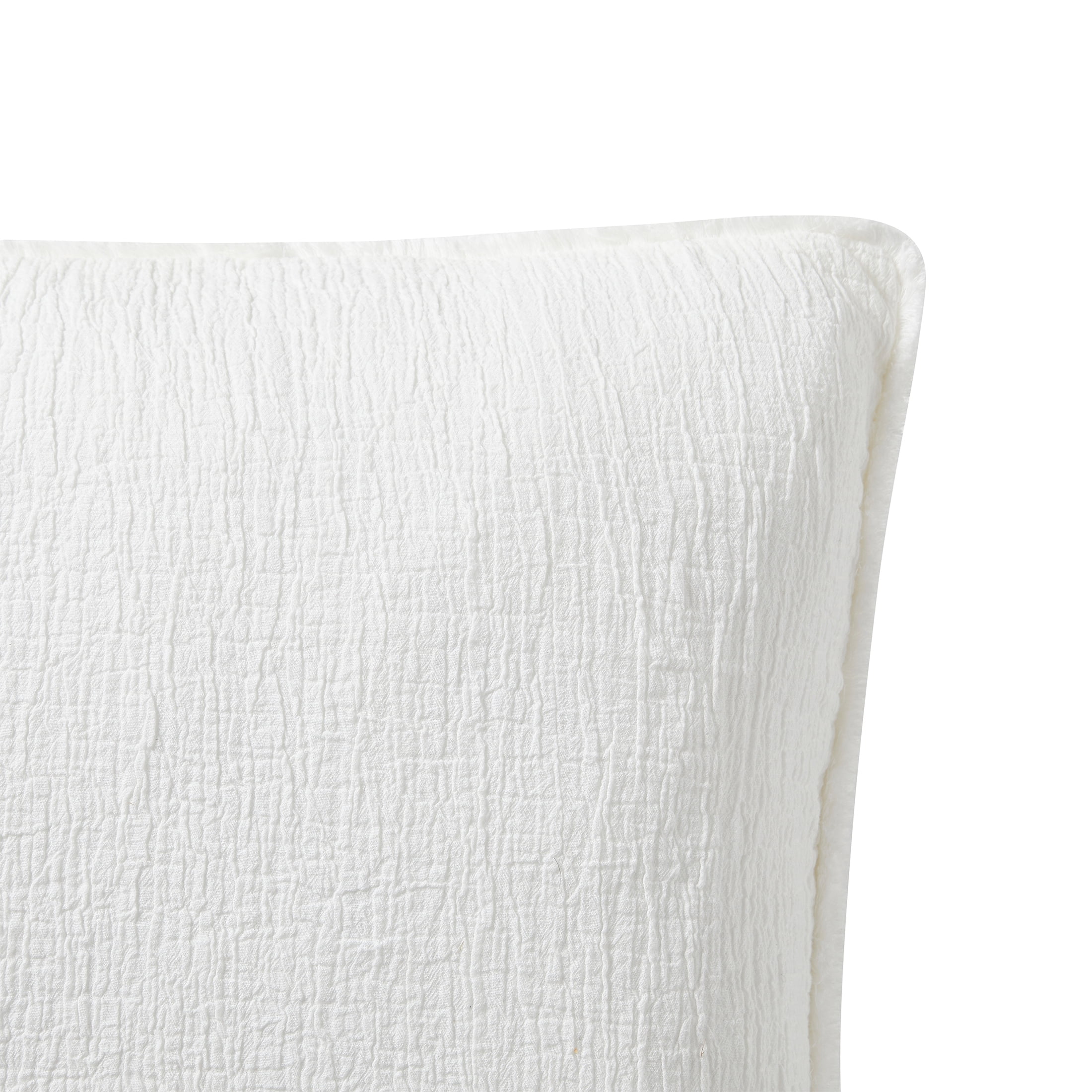 Better Homes & Gardens 22" x 22" Ivory Oversized Cotton Gauze Fringe Pillow