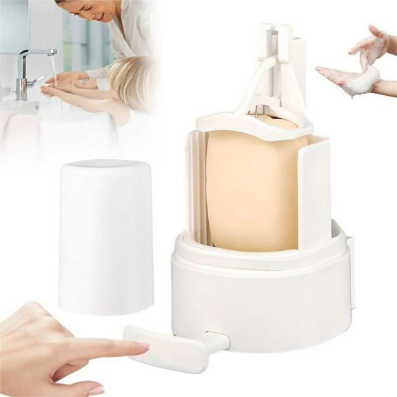 Wall-Mounted No-Drilling Bathroom Soap Dispenser, Leakproof Bar Soap Grinder for Kitchen & Travel