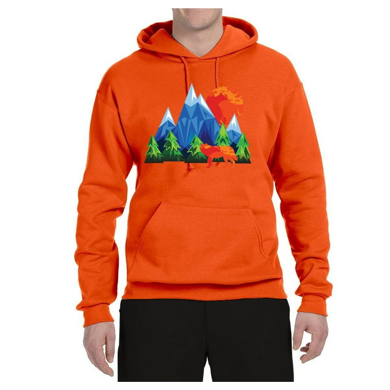 Neon orange outlet graphic hoodie