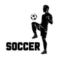 thumbnail image 2 of Sports Wall Decals for Boys Bedroom - Bouncing Football On Knee Ball DIY & Creativity Boy Girl Bedroom Wall Sticker - Size: 18 In x 20 In, 2 of 5
