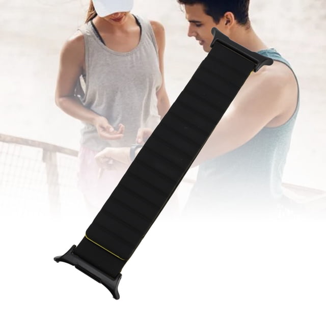 Magnetic Watch Band, Easy Installation Magnetic Smartwatch Band for Replacement Dark Burgundy,Black Yellow,Gray Yellow