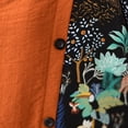 thumbnail image 5 of Sexlip Womens Swimsuit Set Floral Patchwork Cover Up Design Crew Neck Short Sleeve Loose Silhouette Quick Dry Fabric for Beach Outings Orange L, 5 of 7