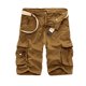thumbnail image 3 of Pantalones cortos de camuflaje de verano para hombre, 100 % algodón, multibolsillos, estilo capri, 3 of 5