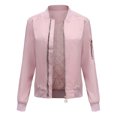 thumbnail image 2 of Pompotops Mode Femmes Veste Cardigan à Fermeture Éclair Animal Solide Automne avec Poches, 2 of 4
