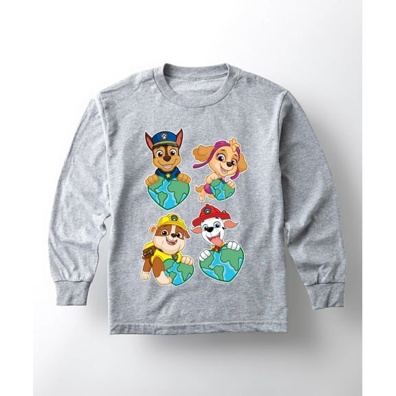 Paw Patrol - Heart Earth - Toddler And Youth Long Sleeve Graphic T-Shirt
