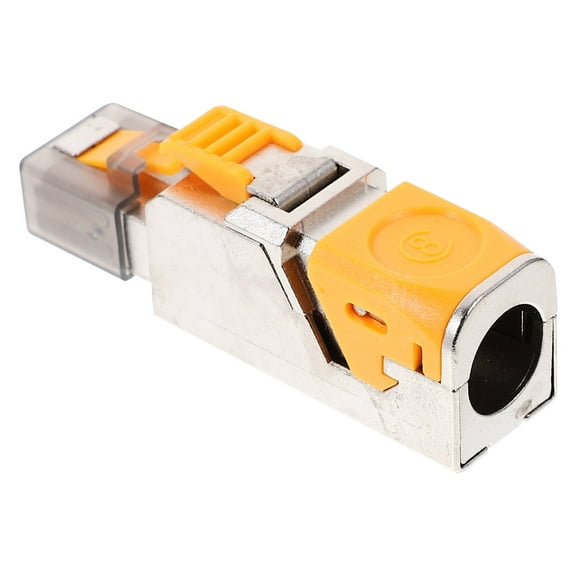 FRCOLOR  Cat8 Shielded Connector Pass Through Modular Plug Replacement Network Cable