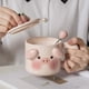 thumbnail image 5 of Tazas Lindas, Linda y Encantadora Forma de Animal, Taza Linda de Dibujos Animados, Taza de Café de Cerámica con Tapa Conpa de Cuchara para Oficina y Escuela, 5 of 8