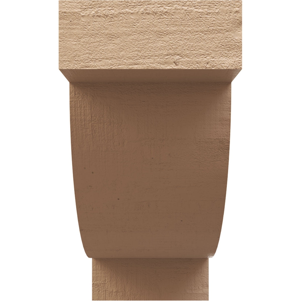 12"W x 36"D x 24"H Classic Alpine Rough Cedar Woodgrain TimberThane Corbel, Primed Tan