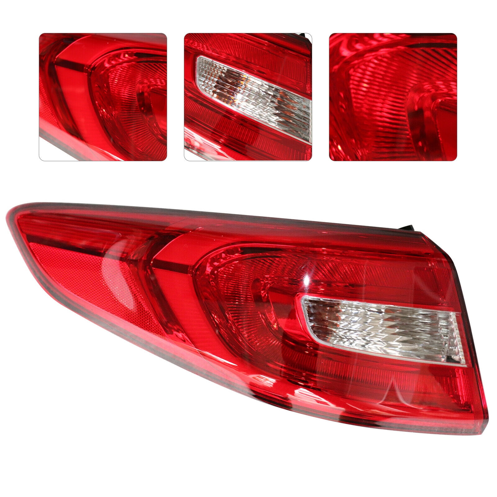 MZORANGE Left Side Rear Tail Light Assembly For Hyundai Sonata 2015-2017 – With Bulb, Red Halogen