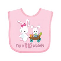 Inktastic I'm a Big Sister Girls Baby Bib
