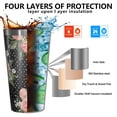 thumbnail image 3 of 16oz Tumblers Pioneer Flower Stainless Steel Vacuum Insulated Double Wall Travel Tumbler Cups Mug with Lid and Straw,Cleaning Brush for Coffee,Tea, 3 of 4