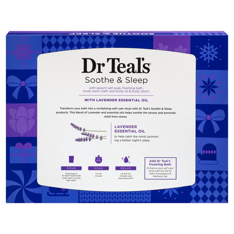 Dr. Teal's Soothe & Sleep Lavender Bath & Body Gift Set, 5 Piece